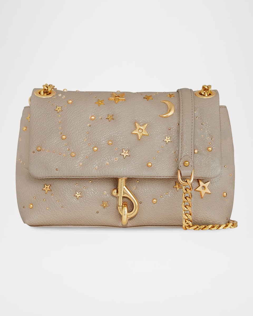 Edie Celestial Studded Leather Crossbody Bag